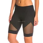 Fashionable custom design sports leggings mesh yoga short women