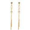 Elegant Simple Metal Thin Chain Earrings Temperament Fashion Long Tassel Pendant Earrings Wholesale (KER167)