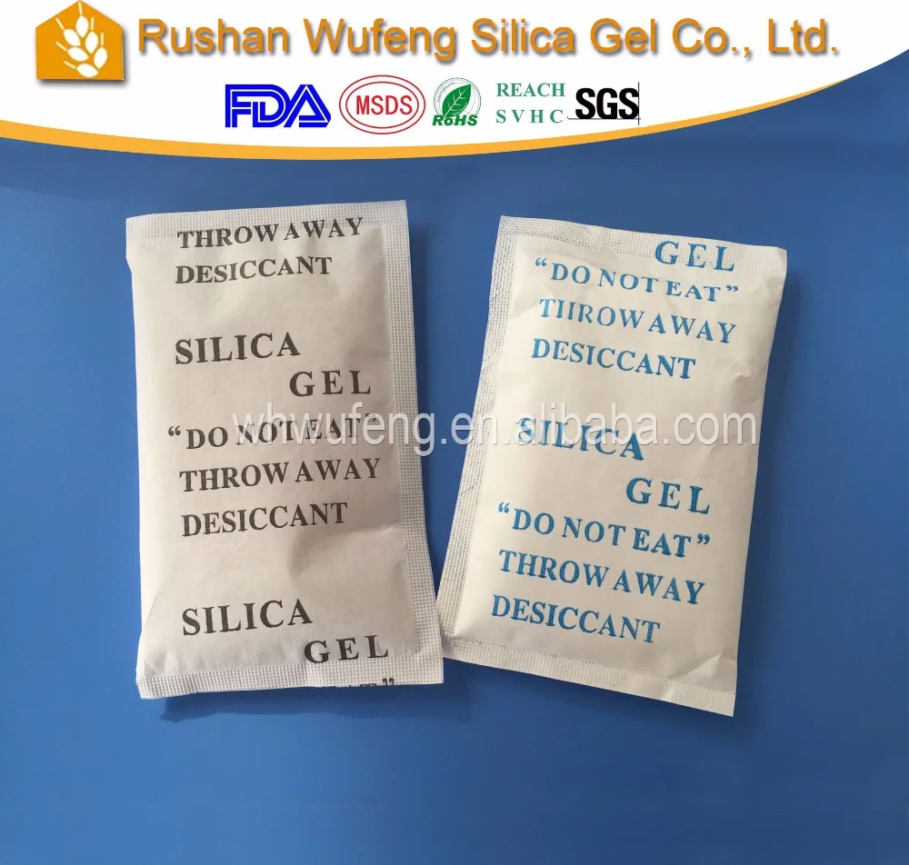 silica gel desiccant sachet with warning printing do not eat