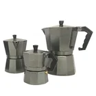 Stovetop Espresso Maker - Aluminum coffee maker with Marbled Coating, Stove-Top Moka Pot