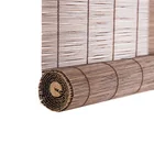 Factory Custom Roman Bamboo Shutter Curtain Blind Teahouse Bay Window Screen Room Divider Bamboo Slat Shade Lifting Partition