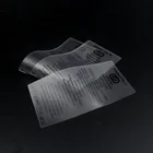 Custom Printed Instruction Logo Clear Semitransparent Soft TPU Washing Swimwear Care Label with Size