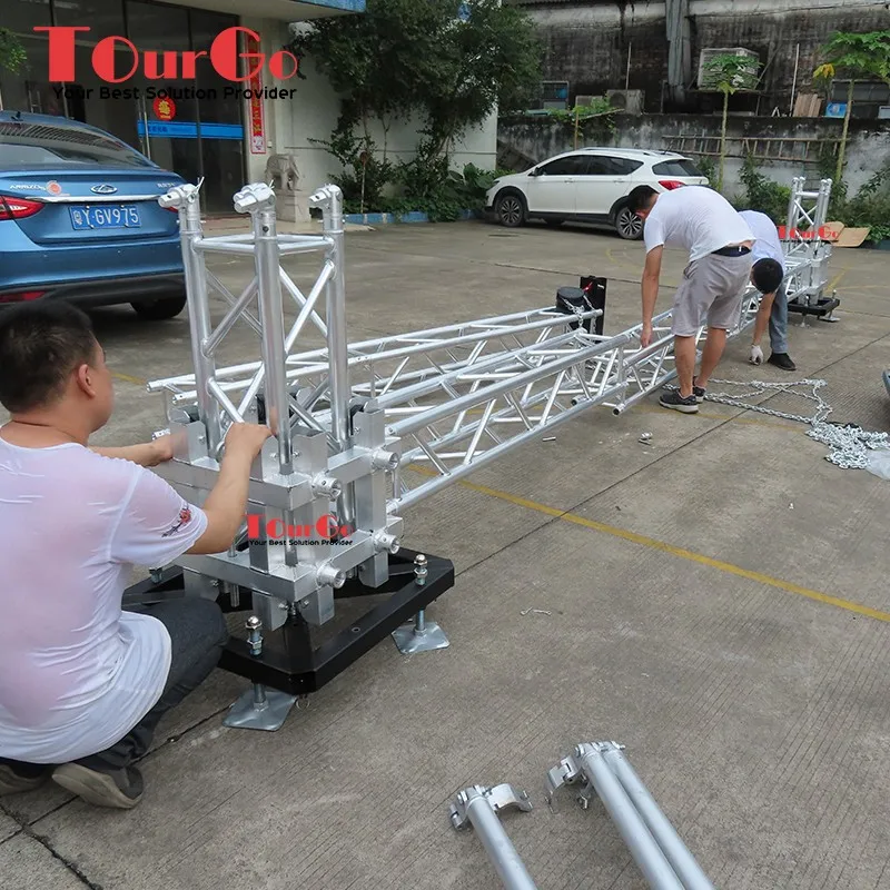 Heavy Load LED Ground Support Aluminum Truss Lift Tower Stage Truss Display Lifting System