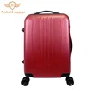 Fashion red abs material plastic suitcase travel zone trolley luggage