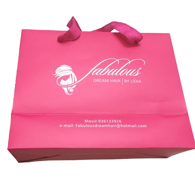 2018 customited design hair extension packaging gift paper bag