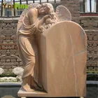 Life size angel grave monument for cemetery