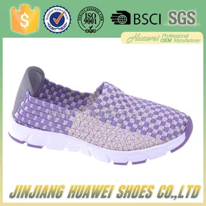 elastic upper woven shoes