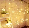 Twinkle Star 12 Stars 138 LED Curtain String Lights, Window Lights with 8 Flashing Modes Decoration for Christmas, Holiday