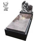 Hot sale design large granite headstone with angel engraving