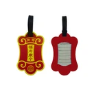 Promotional custom logo 3D travel soft pvc luggage tag personalized silicone airline bag tags