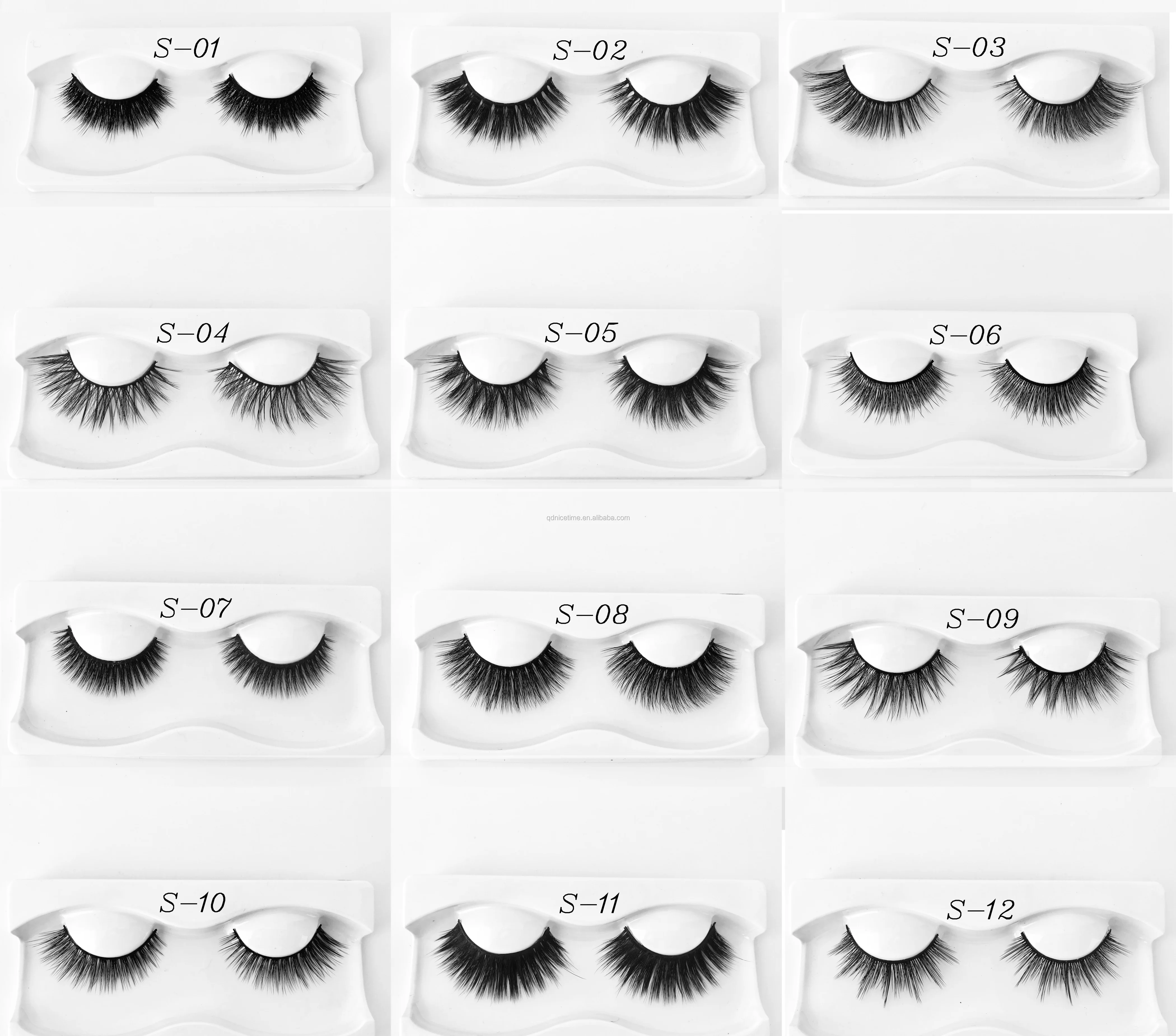 6D false lashes custom private label packaging box vendor wholesale strip silk hair extension eyelash 3D real mink fur eyelashes