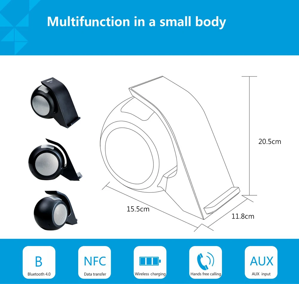 Qi BT wireless charger for iPhone8 7 6 plus for galaxy s8 S7 Note5 LG G4 HTC M9 for sony xperia Yotaphone2 - ANKUX.COM