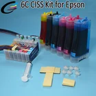 6 Colors T0821N Reset Chip CISS with Ink for Epson T50 Printer