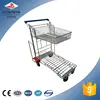Durable modeling hand double layers folding flat trolley singapore