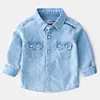 Ivy10446A 2019 children long sleeve fashion distressed denim blouse children kids boys shirts