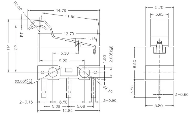 2019 widely used in appliance and industry control SPDT subminiature micro switch