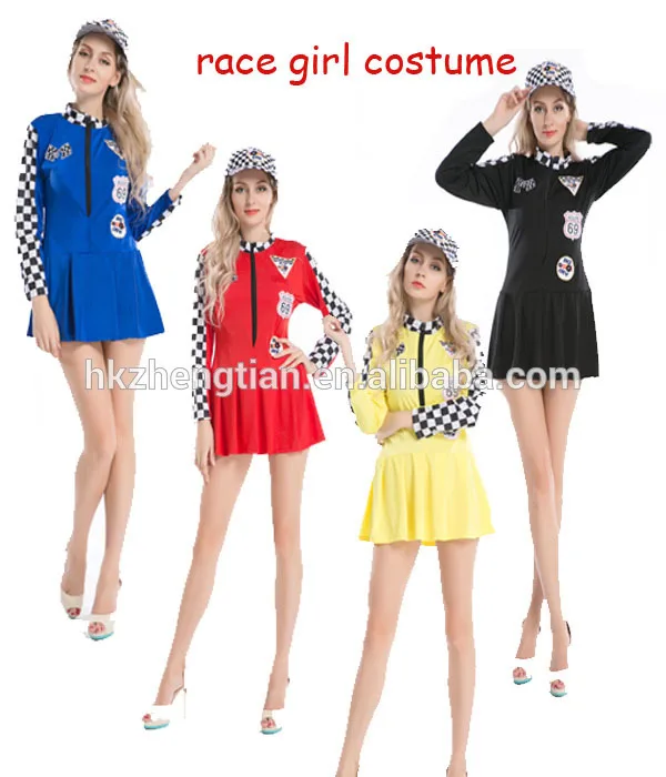 Instyles сексуальный мисс indy Super Car Racer гонки драйвер сетки для девочек праздничный костюм