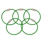 Most popular green color wire key ring cable key chain 15cm