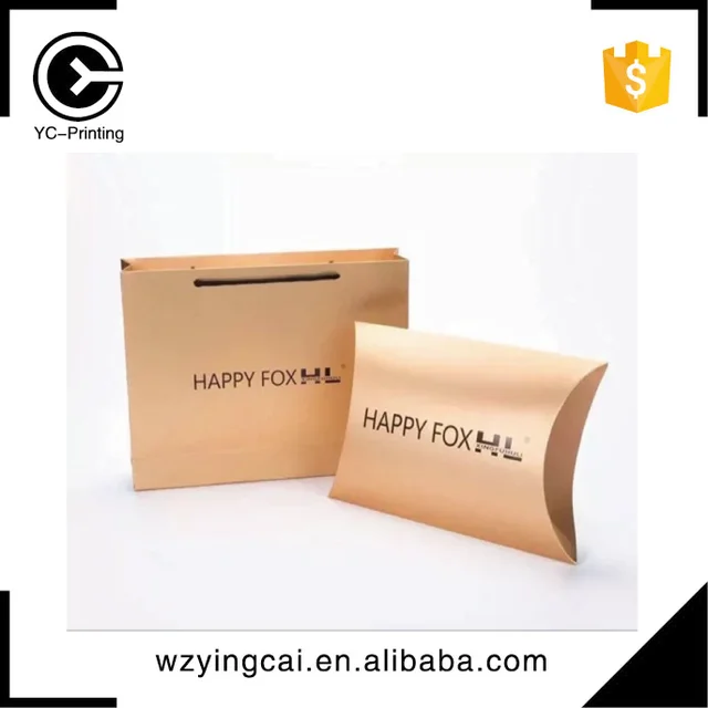 hair extension cheap gift bra packaging paper pillow boxes