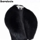 China Factory Decoration Woman Coat Fox Fur Collar Genuine Raccoon Fur Dyed Black real fur collars