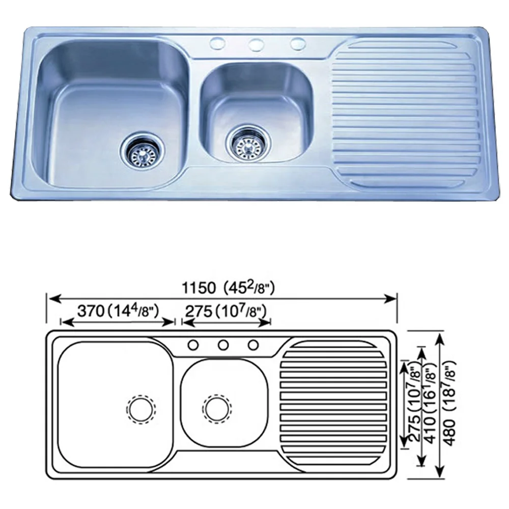 Double Bowl Stainless Steel Kitchen Sink With Drainboard Buy Stainless Steel Kitchen Sink Kitchen Sink Double Bowl Kitchen Sink Product On