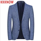KKKNOW suit new spring fall blue suit men s fashion fashion Korean version casual suit jacket for men