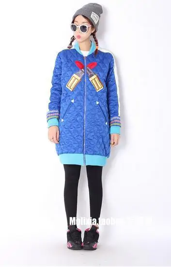Jasmine fashion ruslana korshunova grid ladies cotton-padded lipstick embroidery outerwear