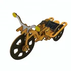 Wooden Running Tricycle Puzzle Cute Sunlight Solar Toys