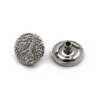Sample Available Luxury Classical Designed 12mm Embossed Metal Press Snap Buttons Caps for Garment