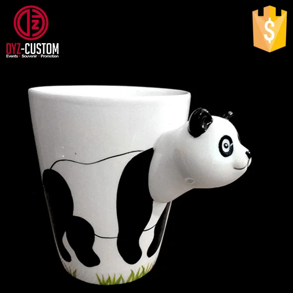 creative gift 3d ceramic animal shape hand-painted coffee mug