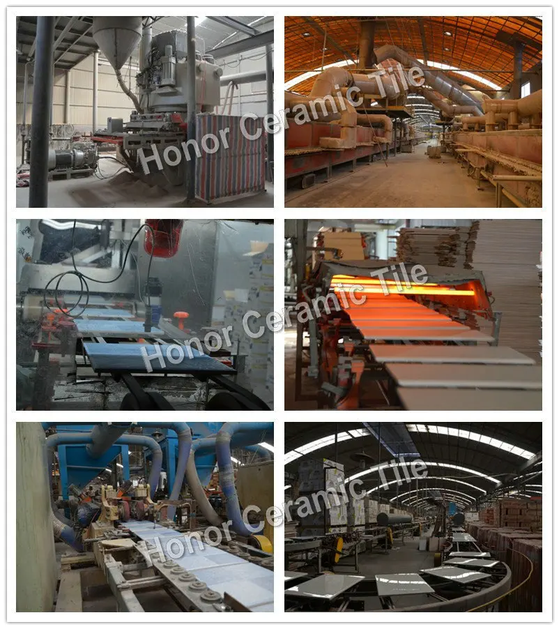 Home decoration china ceramic glazed wood parquet tiles