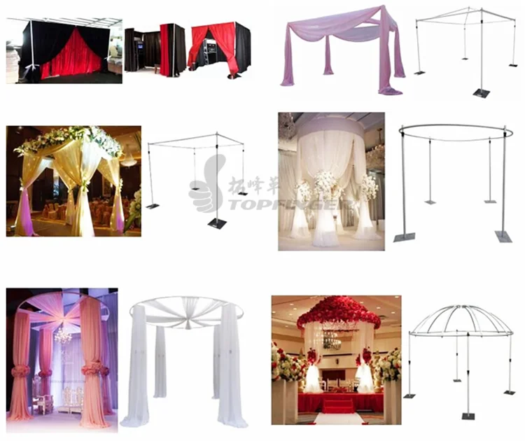 TFR Factory Cheap Round Pipe And Drape Frame Kits Backdrop Poles