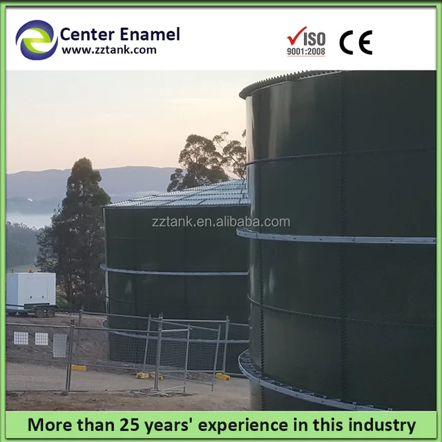 center enamel bolted glass fused steel water tanks / stainless