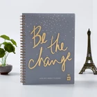 Custom logo vintage hardcover cover waterproof spiral recycled kraft paper notebook printing and bulk notebook journal