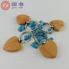 Wholesale Handmade llaveros key ring Wooden Keychains /Small Wooden Keyring