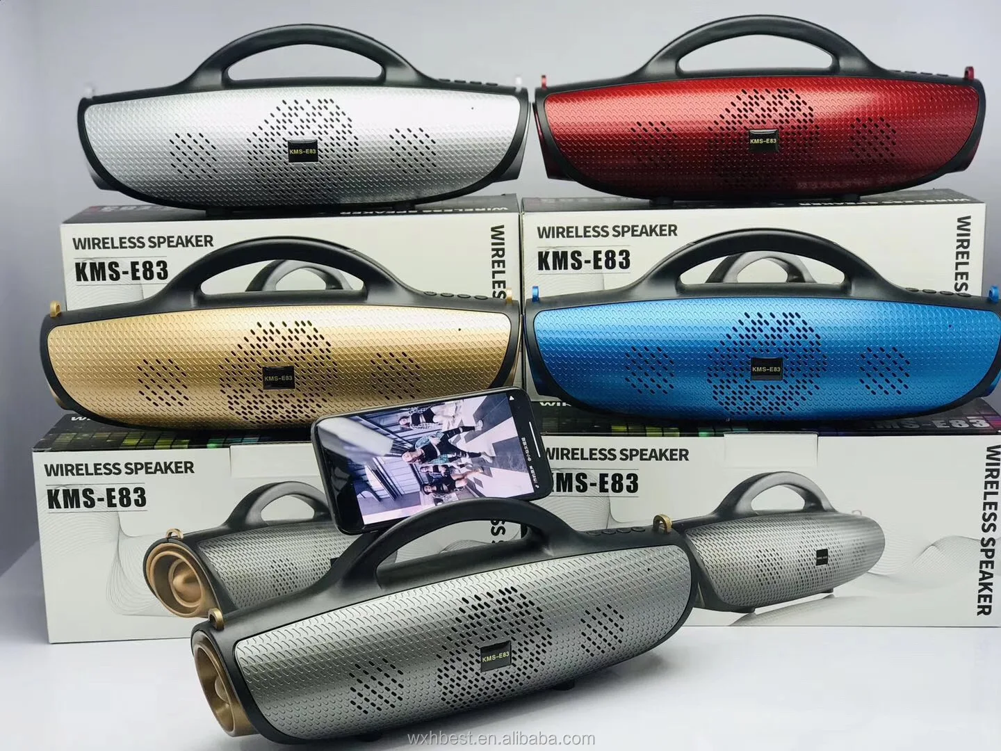 New arrival KMS-E83 wireless speaker 5W loud Portable speaker with Mobile phone holder sound box USB TF bass KMSE83 speaker - ANKUX.COM