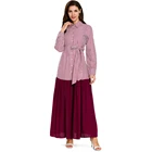 Zakiyyah 7651 Elegant Office shirt skirt Wear Kaftan splice color abaya Muslim New style Islamic clothing prayer dress
