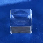 Clear Ball Egg Stone Display Stand Square Acrylic Dimple Blocks for 80mm Sphere