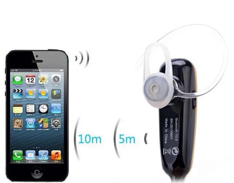 New ! Wireless Stereo Voice Bluetooth Headset Headphone V4.0 Earphone For Samsung HM1000 iPhone 4 5 5s 6 6s Plus
