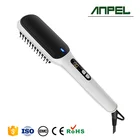 Ceramic Hair Straightener Brush Comb Flat Iron with LCD Temperature Control