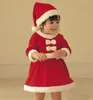In-Stock Children Christmas Costume Girls Boys Santa Claus Cosplay Winter Clothes With Hat SD002