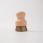 Custom Heathy Natural handheld wood kitchen cleaning dish Pot brush