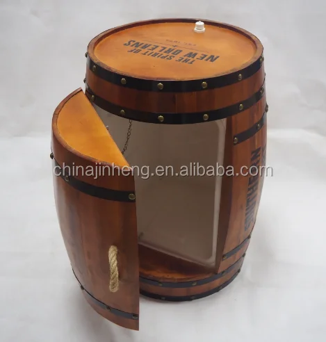 Popular 50L retro style wooden barrel cooler box ice beer bucket ice box