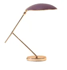 chrome gold iron desk table lamp with purple iron lampshade USB on side for bedside