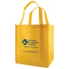 large durable custom logo printed pp non woven fabric store grocery shopping bag with strong long handles