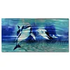Wholesale metal print aluminium painting lovely dolphin Wall Art Metal
