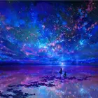 Starry night natural scenery DIY 5D Diamond painting/Art Diamond Painting Picture For Sale