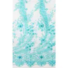 Embroidered Mesh Beaded Swiss Voile Wedding Veil Lace Fabric