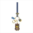 100% original design sleepy bear 3D pvc figure keychain with pvc strap and charms