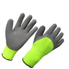 HI-VIZ Yellow Acrylic Shell Half Coated Latex Coated Glove